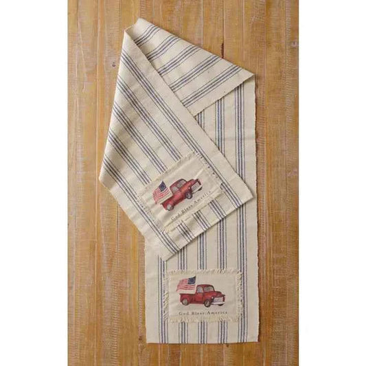 Reversible Table Runner - God Bless America Truck (Pc)