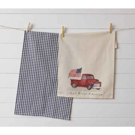 Tea Towels - God Bless America Truck (Pk/02)